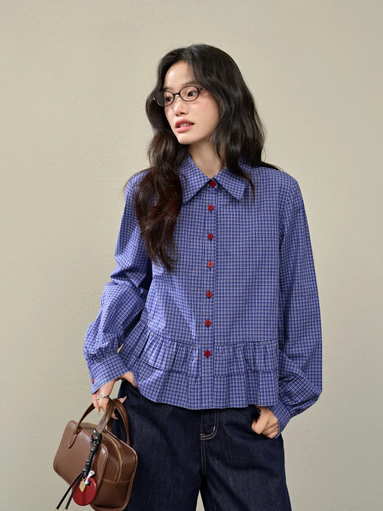 Blue Plaid Ruffled Short Shirts & Blouses 2025 Fashion Women Shirts Long-sleeved Shirt Korean Reviews Many Girls Clothes
Blue Plaid Ruffled Short Shirts & Blouses 2025 Fashion Women Shirts Long-sleeved Shirt Korean Reviews Many Girls Clothes
