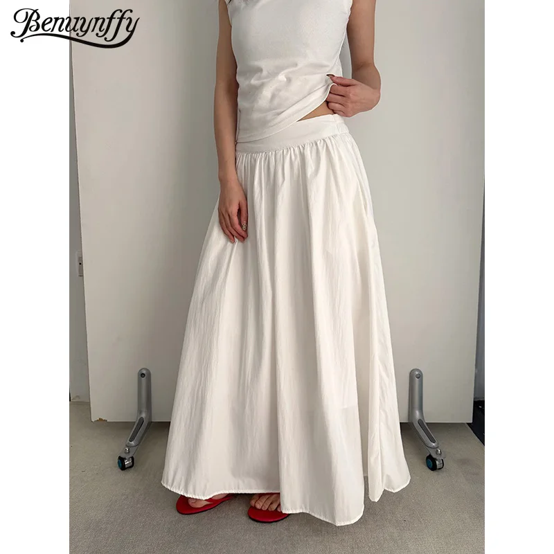 Элегантная белая длинная юбка Benuynffy для вечеринок и отпуска, женская, весна-лето 2026, новая, с эластичной талией, однотонная, пышная макси-юбка
Элегантная белая длинная юбка Benuynffy для вечеринок и отпуска, женская, весна-лето 2026, новая, с эластичной талией, однотонная, пышная макси-юбка
