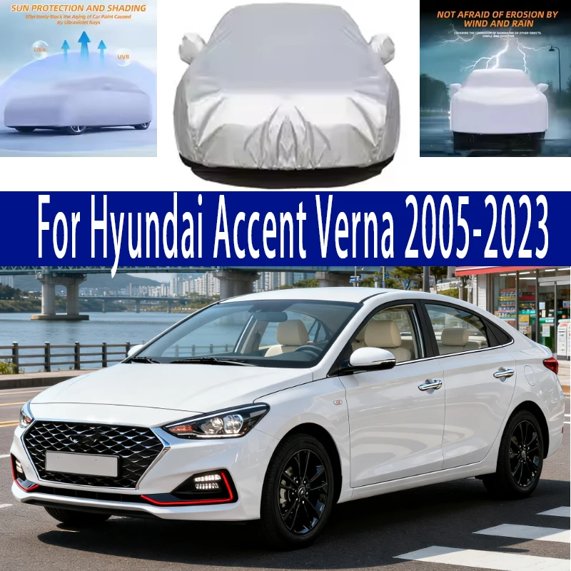 For Hyundai Accent Verna Outdoor Protection Full Car Covers Snow Cover Sunshade Waterproof Dustproof Exterior Car accessories
For Hyundai Accent Verna Outdoor Protection Full Car Covers Snow Cover Sunshade Waterproof Dustproof Exterior Car accessories