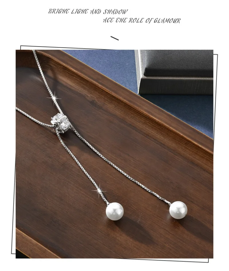 New simple and fashionable long tassel necklace, women's tassel zircon cubic sweater chain
New simple and fashionable long tassel necklace, women's tassel zircon cubic sweater chain