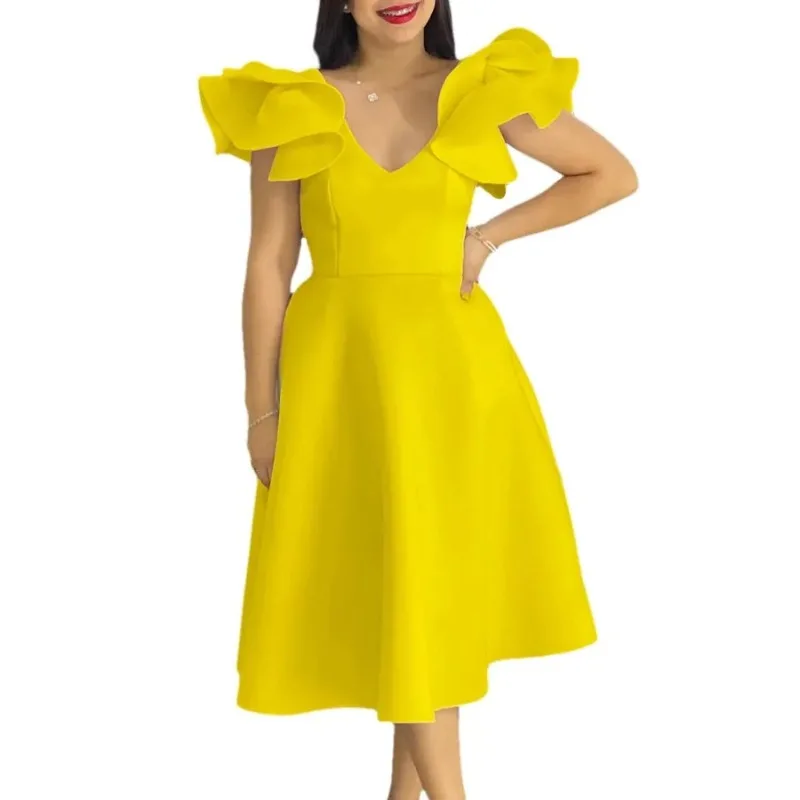 2024 Africa Dress for Women for Evening Party Summer Short Sleeve V-neck Polyester Midi Dress Dashiki African Clothes Women
2024 Africa Dress for Women for Evening Party Summer Short Sleeve V-neck Polyester Midi Dress Dashiki African Clothes Women
