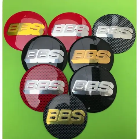 Il coprimozzo per automobile 4 pezzi 56mm/60mm/65mm/70mm è decorato con l'etichetta adesiva per veicoli modificata BBS per l'adesivo centrale dei pneumatici BBS
