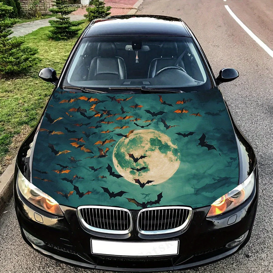 Bats Flying under Moonlight Car Hood Decal Sticker - Durable Vinyl Wrap, Splash-Resistant & Easy Removal, Fit For All Cars - Aut
Bats Flying under Moonlight Car Hood Decal Sticker - Durable Vinyl Wrap, Splash-Resistant & Easy Removal, Fit For All Cars - Aut