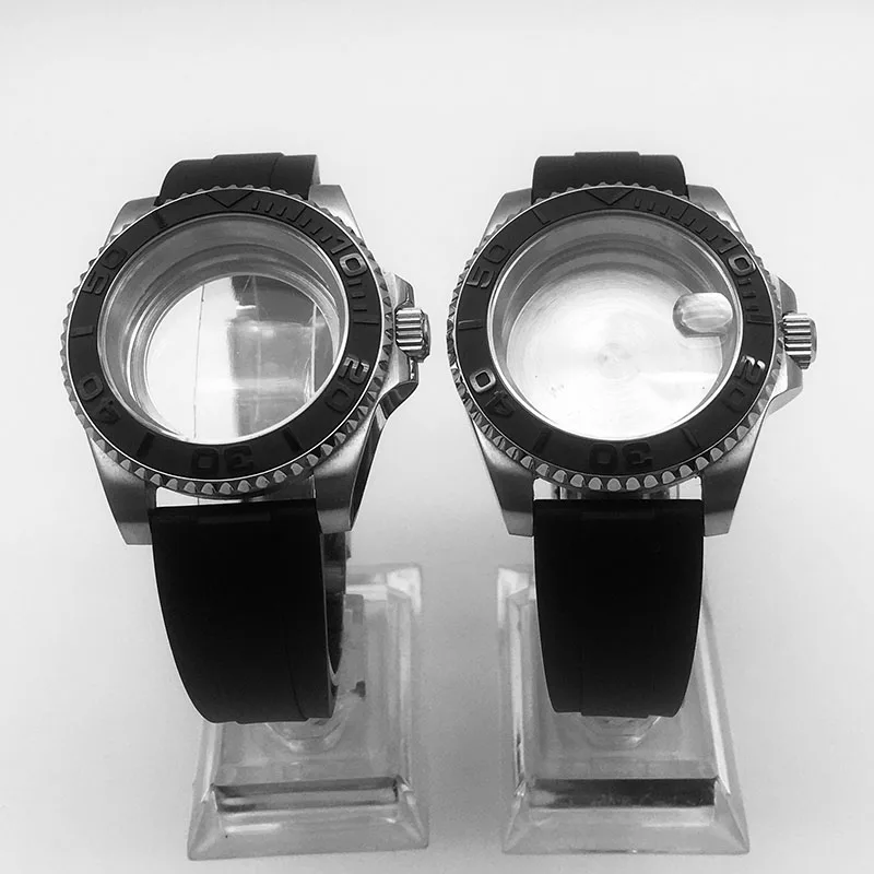 40mm watch case strap with black protruding ceramic ring sapphire glass yacht case for Seiko nh35 nh36 nh38 Miyota 8215 movement
40mm watch case strap with black protruding ceramic ring sapphire glass yacht case for Seiko nh35 nh36 nh38 Miyota 8215 movement