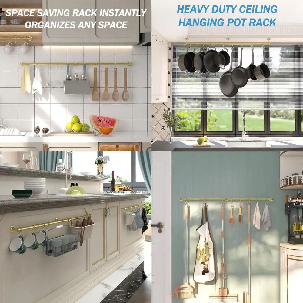 Настенная подставка для кастрюль и сковородок с крючками, 39,4 дюйма, из нержавеющей стали, для кухни
Настенная подставка для кастрюль и сковородок с крючками, 39,4 дюйма, из нержавеющей стали, для кухни