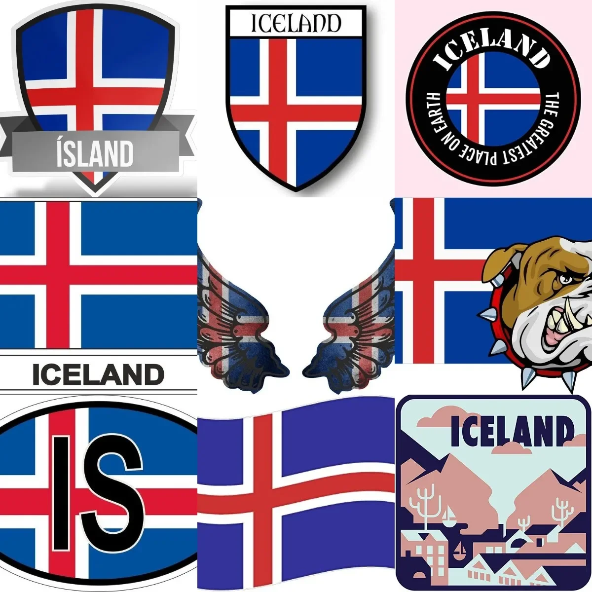 Iceland IS Flag Creative PVC Stickers Accessories for Decorate Wall Window Fridge Table Car Van Suv Helmet Camper Bumper Decal
Iceland IS Flag Creative PVC Stickers Accessories for Decorate Wall Window Fridge Table Car Van Suv Helmet Camper Bumper Decal