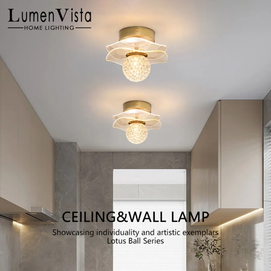 Crystal LED pendant light with three color dimming balcony corridor bedroom dining room study room indoor home wall light
Crystal LED pendant light with three color dimming balcony corridor bedroom dining room study room indoor home wall light