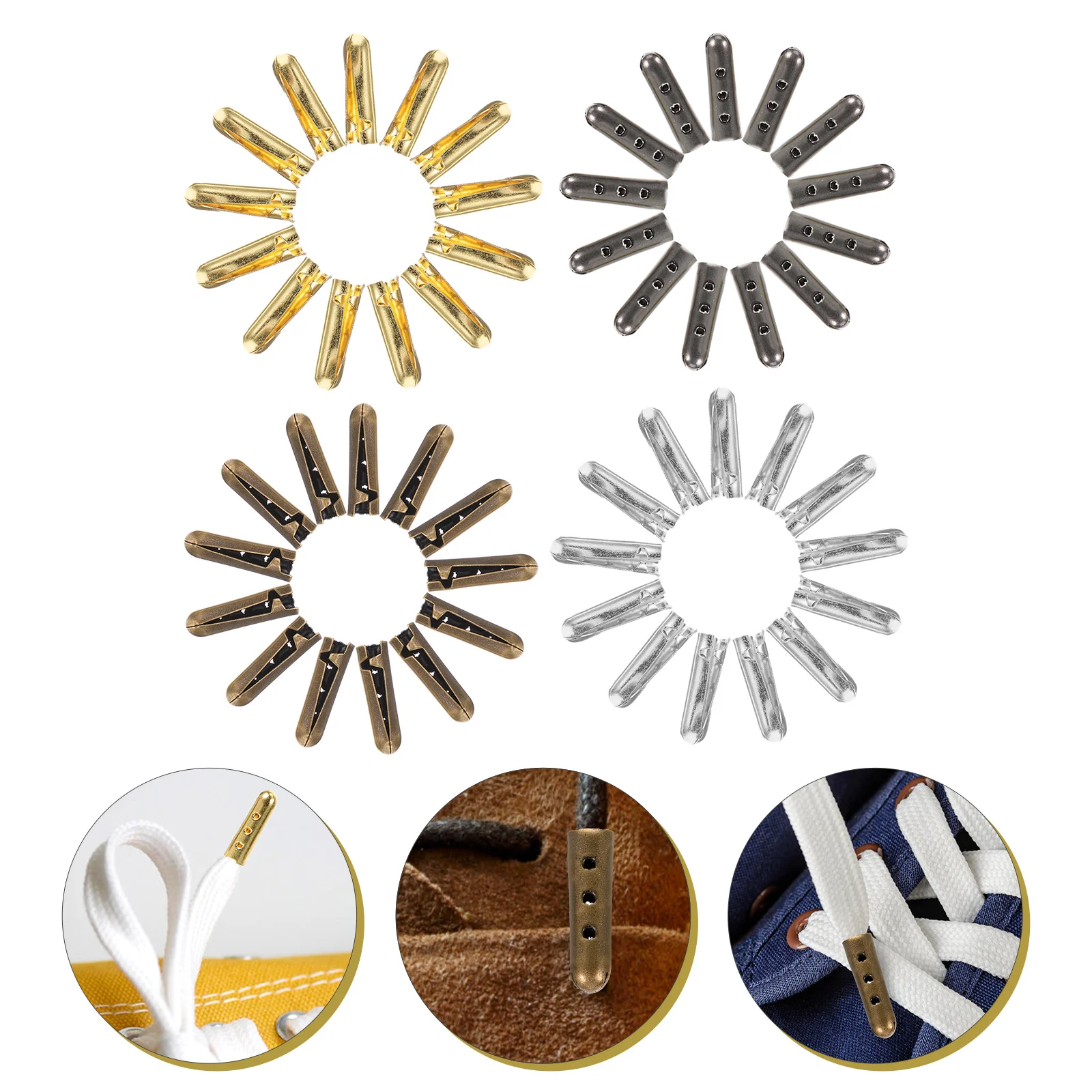 20 Pcs Metal Shoelace Tips Pointy Replacement Parts Durable Accessories for Sports Shoes DIY Decorations
20 Pcs Metal Shoelace Tips Pointy Replacement Parts Durable Accessories for Sports Shoes DIY Decorations
