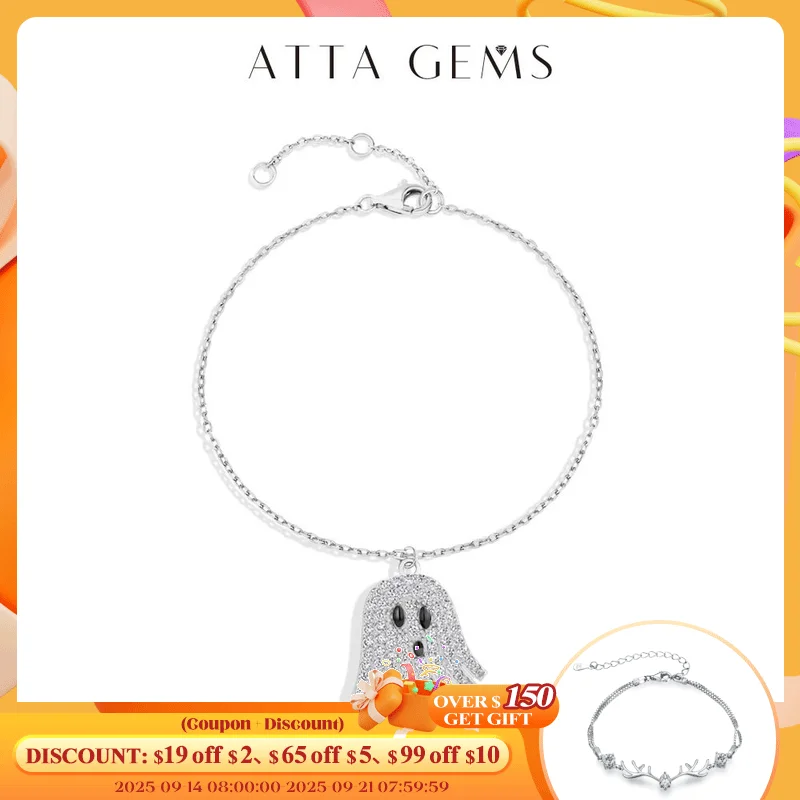 ATTAGEMS Ghost Full Moissanite Diamond DVVS1 Bracelet for Women 925 Sterling Silver 18K Gold Halloween Party Jewelry Gift 16+3cm
ATTAGEMS Ghost Full Moissanite Diamond DVVS1 Bracelet for Women 925 Sterling Silver 18K Gold Halloween Party Jewelry Gift 16+3cm