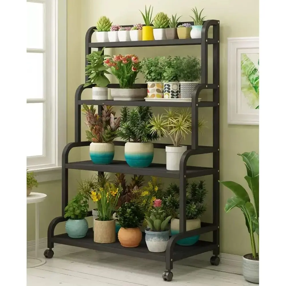 4-Tier Metal Indoor-Outdoor Plant Stand, 140cm Tall, 100x50cm Base for Pots, Ideal for Balcony & Garden Storage
4-Tier Metal Indoor-Outdoor Plant Stand, 140cm Tall, 100x50cm Base for Pots, Ideal for Balcony & Garden Storage