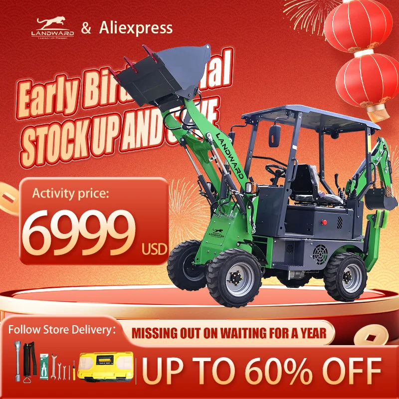 Landward Wholesale Customized Electric Backhoe Loader Agricultural Small Wheel Front End Loader CE Mini Battery Backhoe Loader
Landward Wholesale Customized Electric Backhoe Loader Agricultural Small Wheel Front End Loader CE Mini Battery Backhoe Loader
