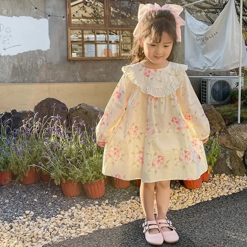 French Style Girls' Floral Dress Long Sleeved Loose 2024 Spring Summer Sweet Baby Doll Gentle Little Girl Stylish Princess Dress
French Style Girls' Floral Dress Long Sleeved Loose 2024 Spring Summer Sweet Baby Doll Gentle Little Girl Stylish Princess Dress