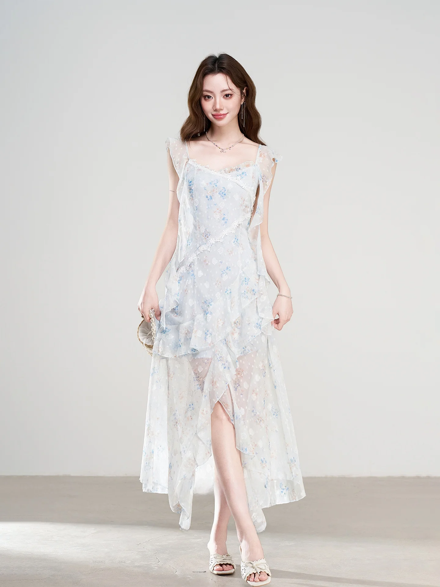 Unique Beautiful Floral Print Dress Summer New Style French Style High Waist A-Line Skirt Sleeveless Women's Dress
Unique Beautiful Floral Print Dress Summer New Style French Style High Waist A-Line Skirt Sleeveless Women's Dress
