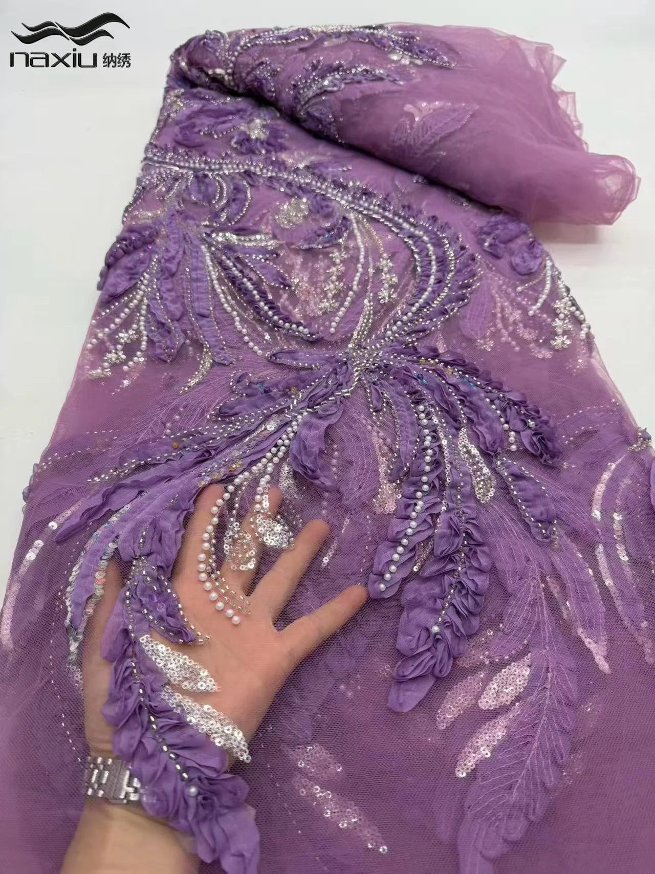 Madison Elegant Embroidery Groom Lace Fabric Luxury African Tulle Sequins Lace Fabric for Wedding Party Dress 5 Yards
Madison Elegant Embroidery Groom Lace Fabric Luxury African Tulle Sequins Lace Fabric for Wedding Party Dress 5 Yards