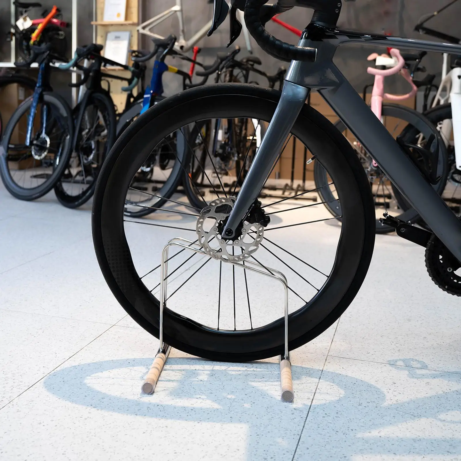 Floor Bike Rack Bicycle Parking Holder Road Bicycle Floor Holder for Mountain Road Apartment Home Workshop Garage Outdoor
Floor Bike Rack Bicycle Parking Holder Road Bicycle Floor Holder for Mountain Road Apartment Home Workshop Garage Outdoor