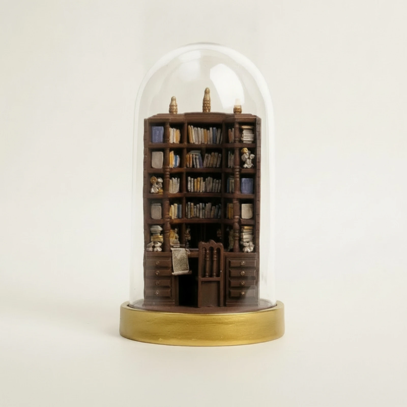 Miniature Bookshelf with Dome Cover Collectible Miniature Bookshelf Ornament Bookcase Display Piece Tabletop Decoration
Miniature Bookshelf with Dome Cover Collectible Miniature Bookshelf Ornament Bookcase Display Piece Tabletop Decoration