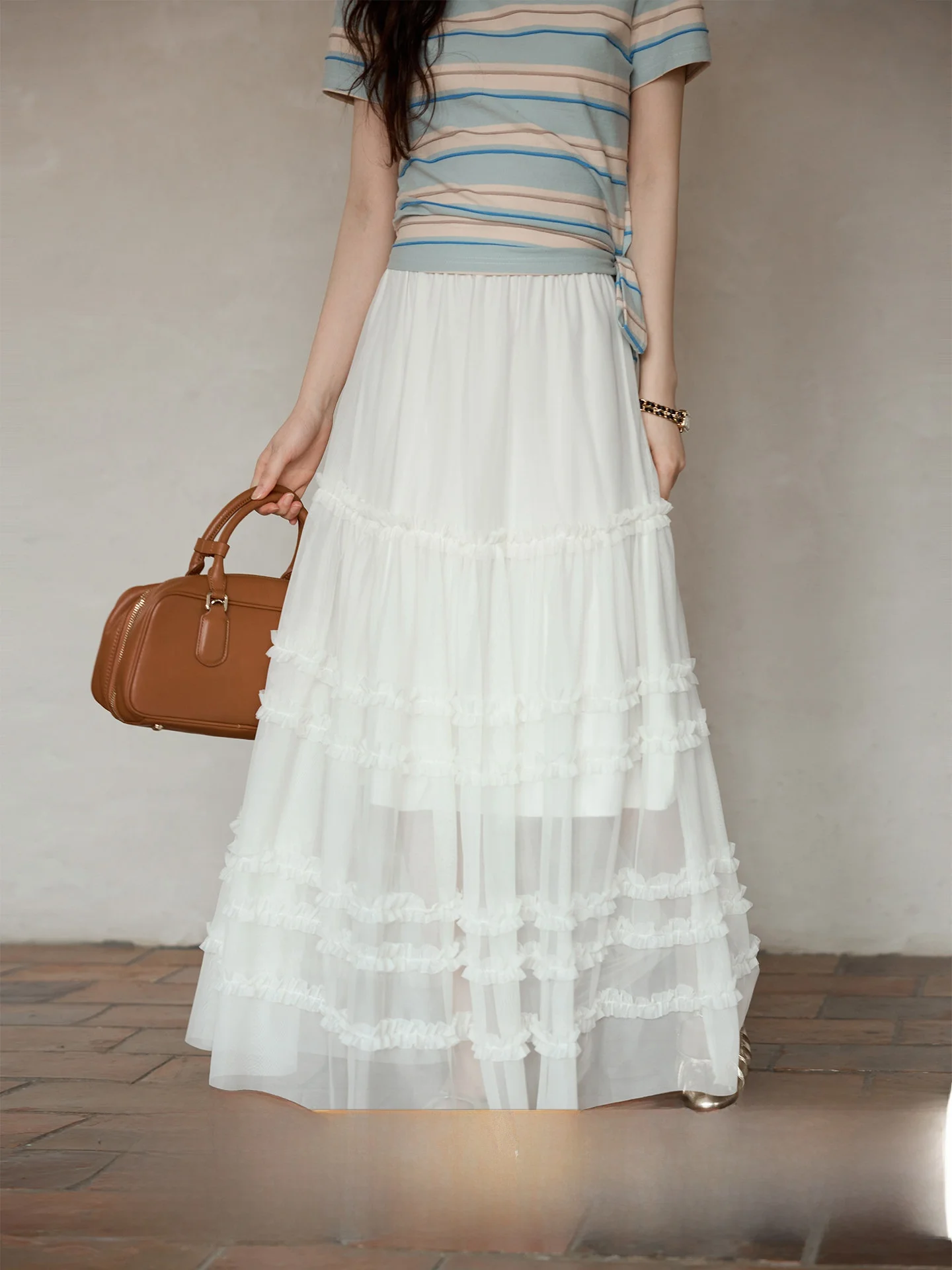 Elegant Korean Style Half-length Skirt with Unique Patchwork in Light Tawny Perfect for Spring Season Ideal for Young Women
Elegant Korean Style Half-length Skirt with Unique Patchwork in Light Tawny Perfect for Spring Season Ideal for Young Women