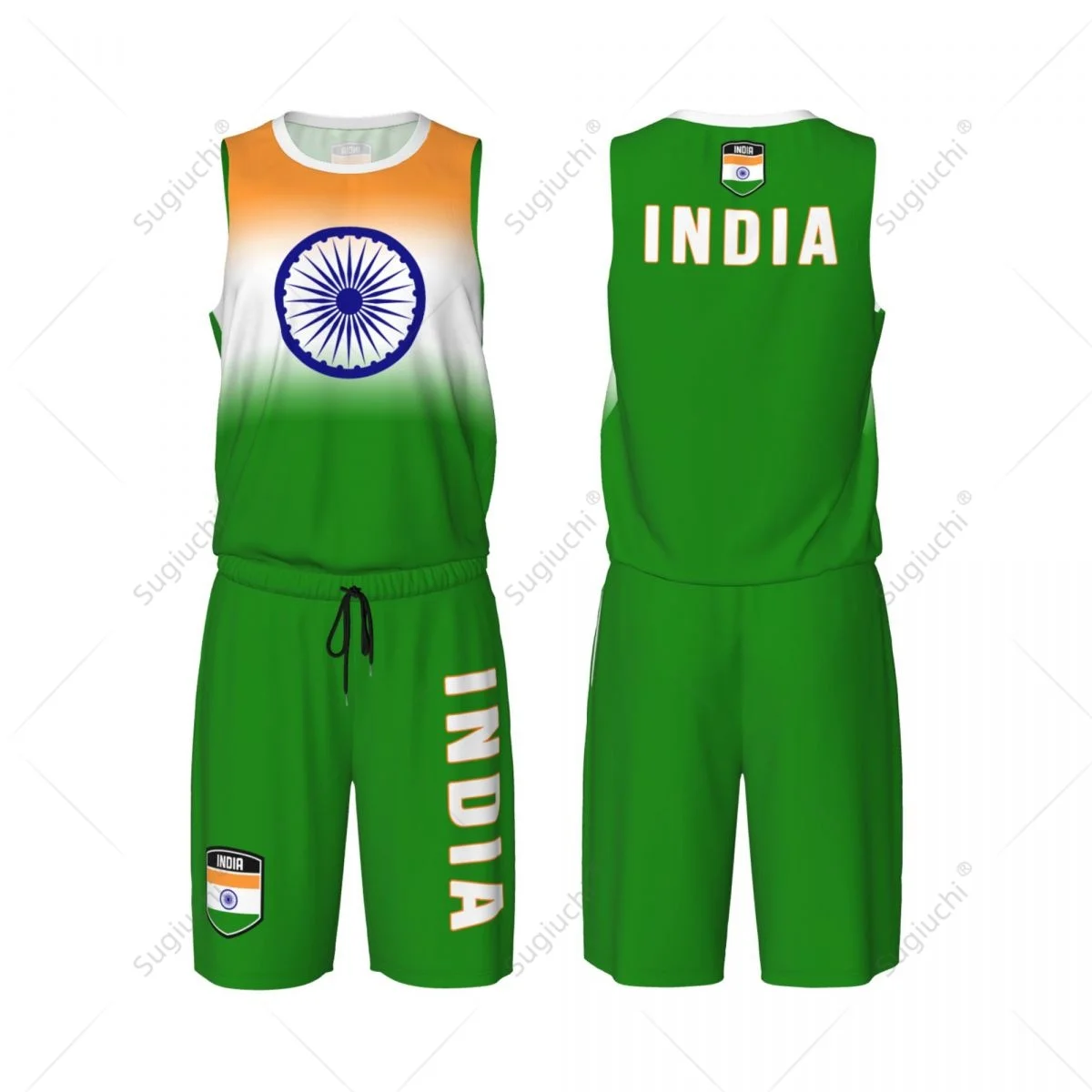 Men India Flag Basketball Jersey Set Mesh Shirt & Pants Sleeveless Exclusive Team-up Custom Name Nunber Unisex
Men India Flag Basketball Jersey Set Mesh Shirt & Pants Sleeveless Exclusive Team-up Custom Name Nunber Unisex