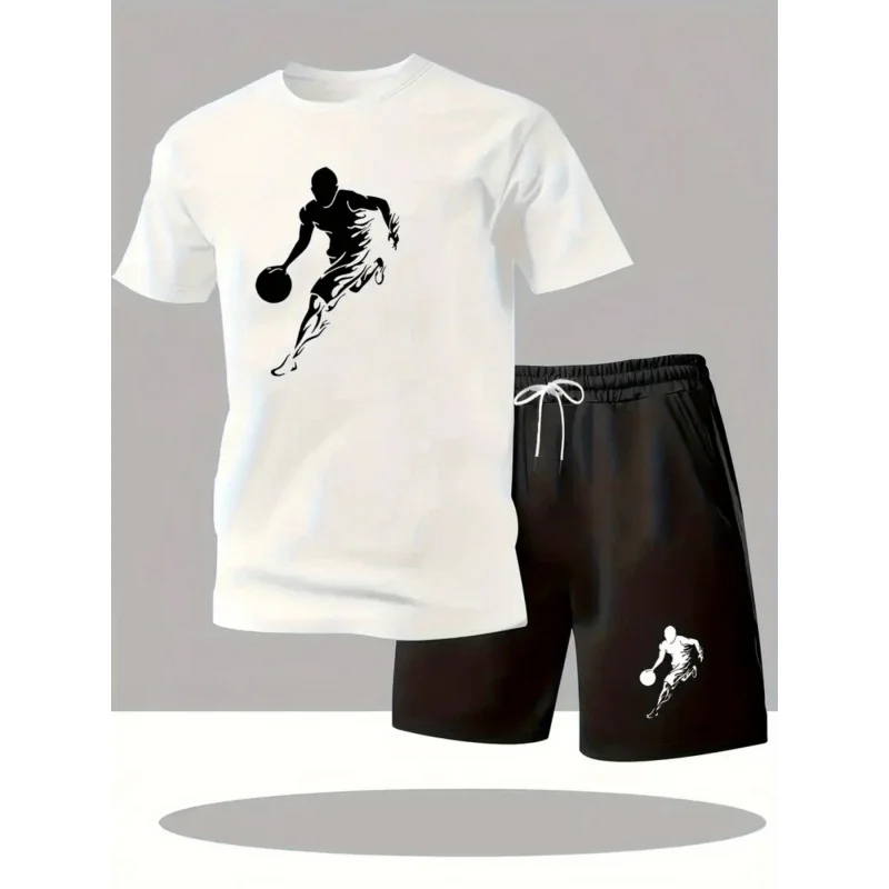 Men's casual two-piece set, short-sleeved T-shirt and drawstring pocket shorts, breathable and soft summer outdoor sportswear
Men's casual two-piece set, short-sleeved T-shirt and drawstring pocket shorts, breathable and soft summer outdoor sportswear