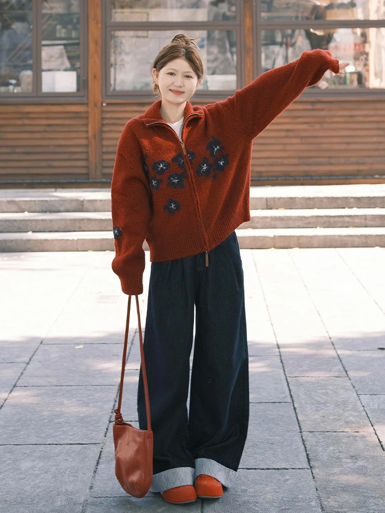 Red Knitted Open Cardigan And Jeans Women's Fashion Set Casual Style Autumn Winter New Arrival Comfortable Breathable Lightwe...
Red Knitted Open Cardigan And Jeans Women's Fashion Set Casual Style Autumn Winter New Arrival Comfortable Breathable Lightwe...
