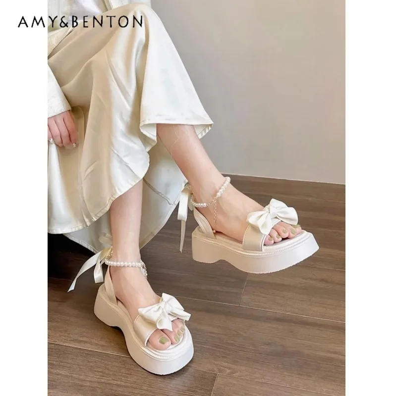 Female Student Heightening Flat Sandals 2025 Summer New Princess Style with Skirt Sandals Women's Open-toe Non-slip Sandals
Female Student Heightening Flat Sandals 2025 Summer New Princess Style with Skirt Sandals Women's Open-toe Non-slip Sandals