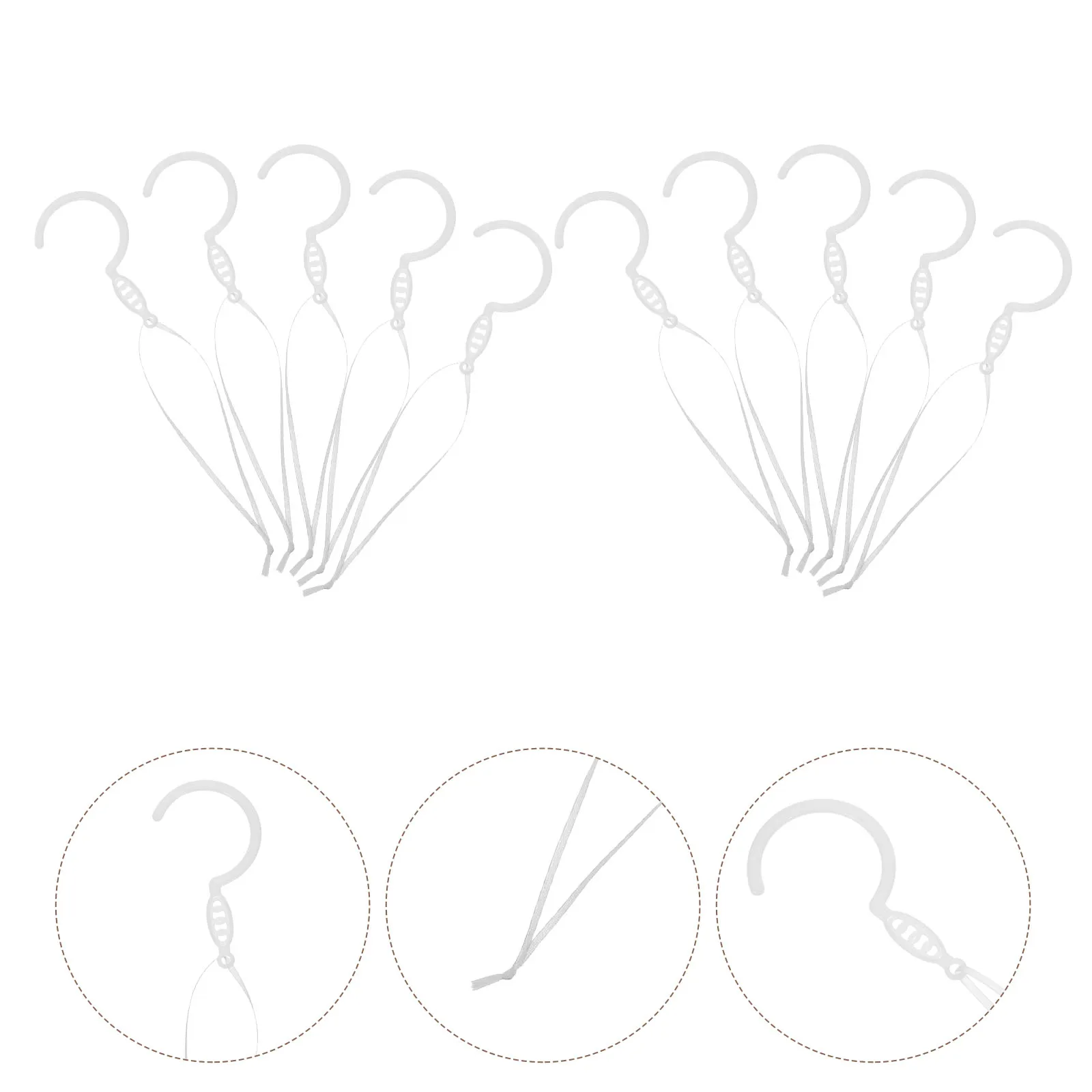 50 Pcs Mosquito Net Hook Bassinet Hanger Cradle Curtain Hooks Plastic Canopy Hanging Track for Bed
50 Pcs Mosquito Net Hook Bassinet Hanger Cradle Curtain Hooks Plastic Canopy Hanging Track for Bed