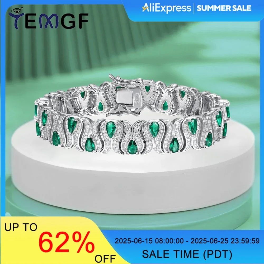 TEMGF 3*5mm Cultivated Emerald/Ruby Gem Bracelet for Women S925 Sterling Silver Party Bangle Sparkling Fine Luxury Jewelry Gifts
TEMGF 3*5mm Cultivated Emerald/Ruby Gem Bracelet for Women S925 Sterling Silver Party Bangle Sparkling Fine Luxury Jewelry Gifts