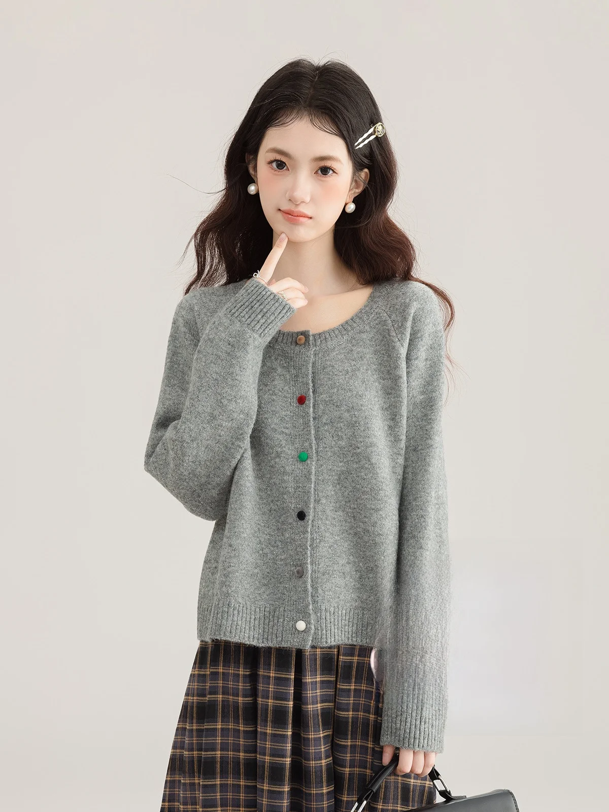 Ele round Ne Knitted Open Cardigan Women's Spring Autumn New Lazy Sle Versatile Slimming Beautiful Outerwear Top
Ele round Ne Knitted Open Cardigan Women's Spring Autumn New Lazy Sle Versatile Slimming Beautiful Outerwear Top