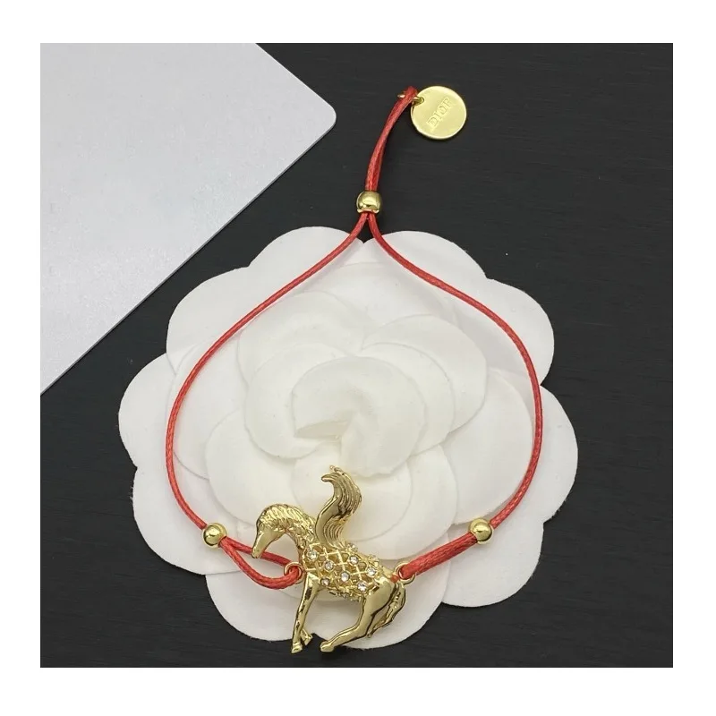 New Red Woven Red Rope Bracelet, Golden Little Pegasus Stacked Single Wear Versatile Natal Year Pendant Hand Rope
New Red Woven Red Rope Bracelet, Golden Little Pegasus Stacked Single Wear Versatile Natal Year Pendant Hand Rope