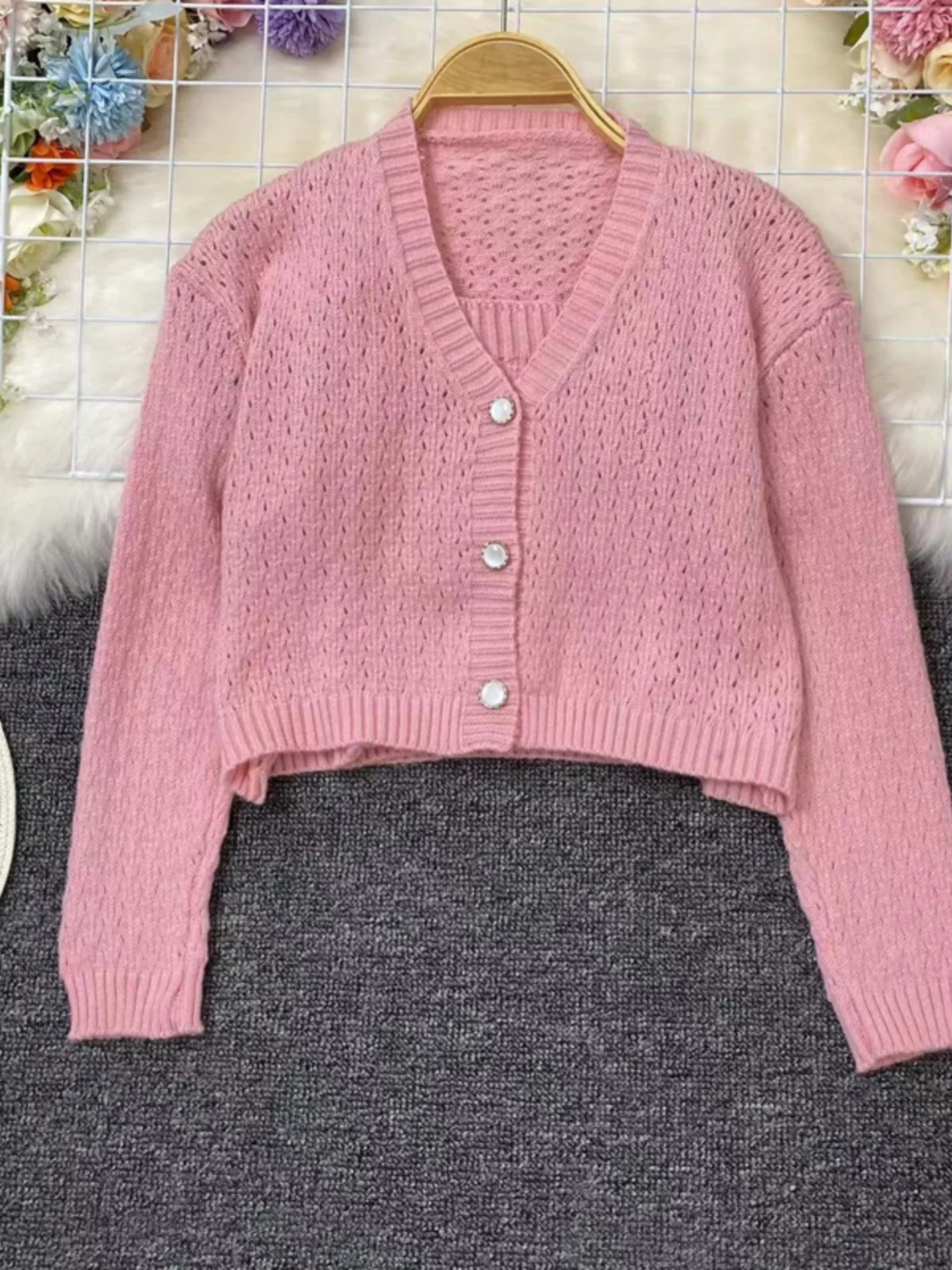 Fall New Knitted Set Hollow out Strap V-Neck Long Sleeve Short Jacket Open Cardigan Top Fashion Two-Piece Set for Young Women
Fall New Knitted Set Hollow out Strap V-Neck Long Sleeve Short Jacket Open Cardigan Top Fashion Two-Piece Set for Young Women