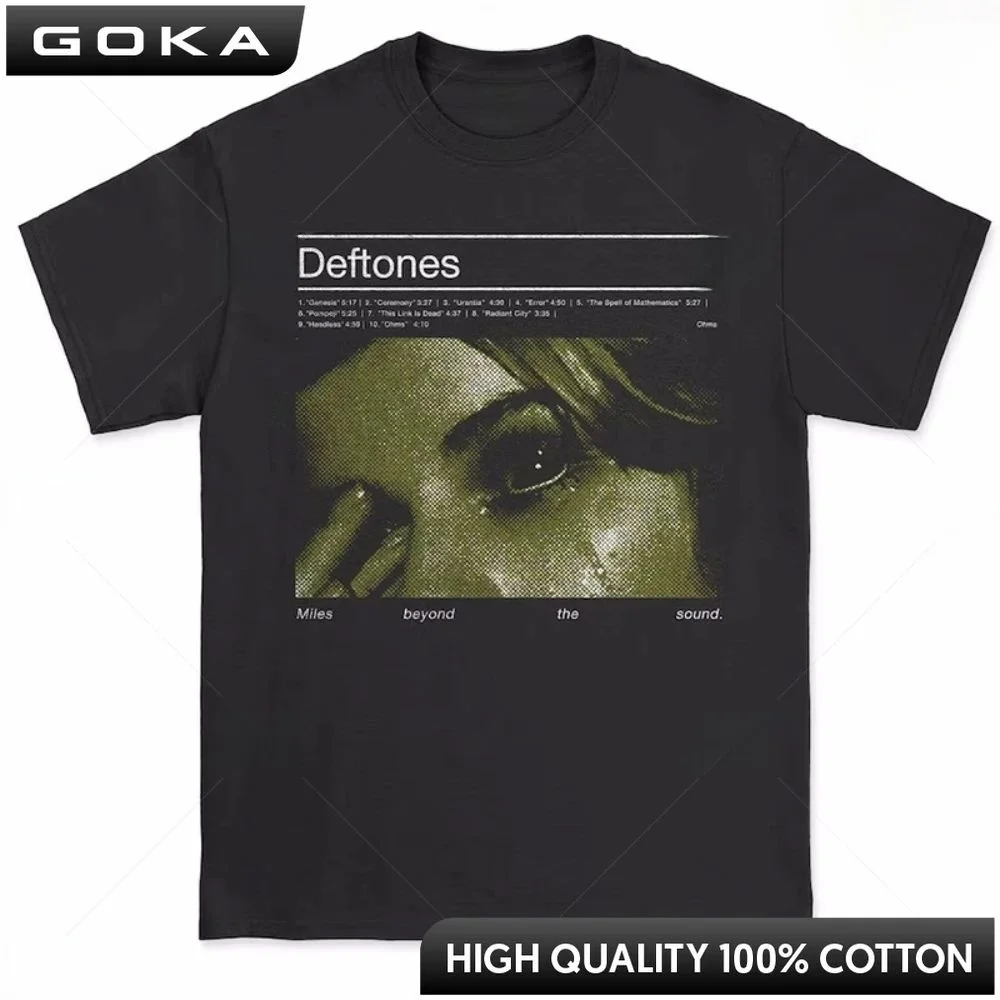 Футболка Deftones 2025: хлопковая, в стиле хип-хоп, для рэперов и фанатов группы, весенняя коллекция, удобная посадка, повседневная уличная одежда
Футболка Deftones 2025: хлопковая, в стиле хип-хоп, для рэперов и фанатов группы, весенняя коллекция, удобная посадка, повседневная уличная одежда