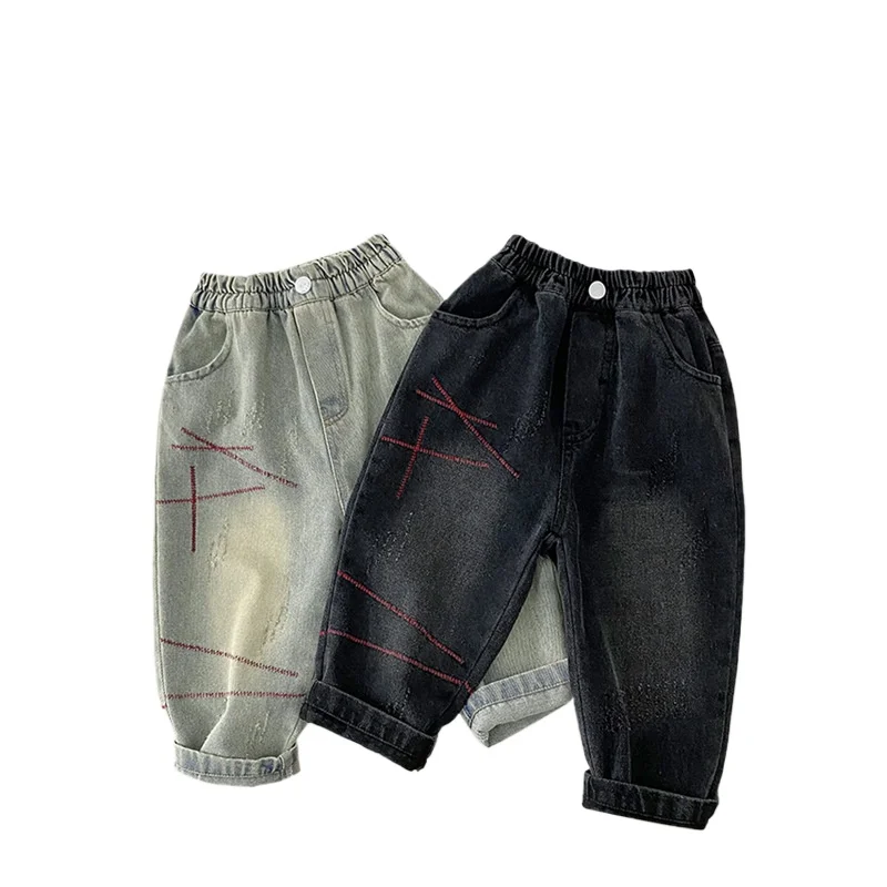 Fashion Boys Jeans Toddler Kids Denim Pants Elastic Waist Children's Clothes
Fashion Boys Jeans Toddler Kids Denim Pants Elastic Waist Children's Clothes