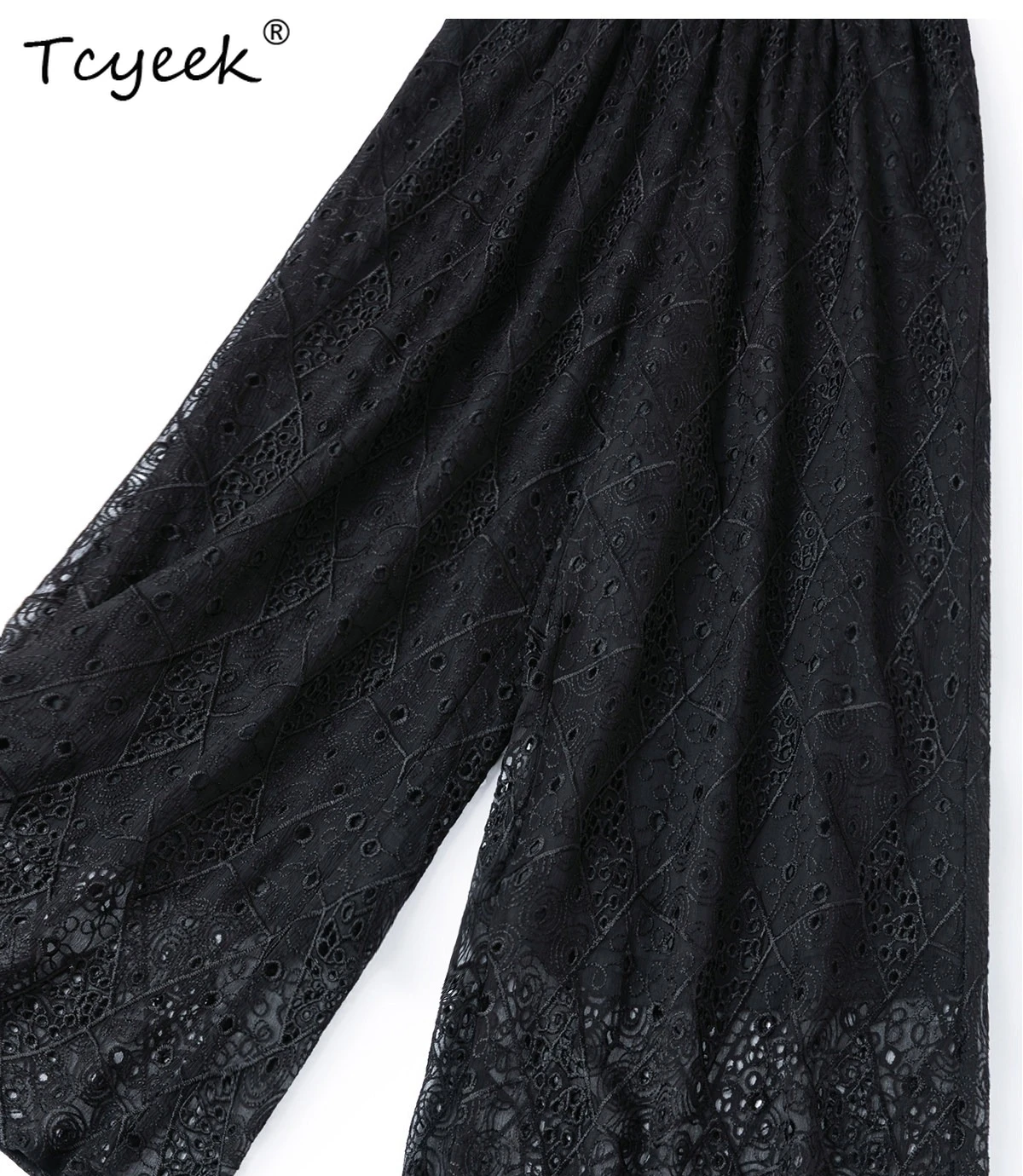 Tcyeek 100% Real Silk Pants for Women Summer Clothes Black Casual Elastic Waist Pants Woman Trousers Hollow-out Брюки Женские
Tcyeek 100% Real Silk Pants for Women Summer Clothes Black Casual Elastic Waist Pants Woman Trousers Hollow-out Брюки Женские