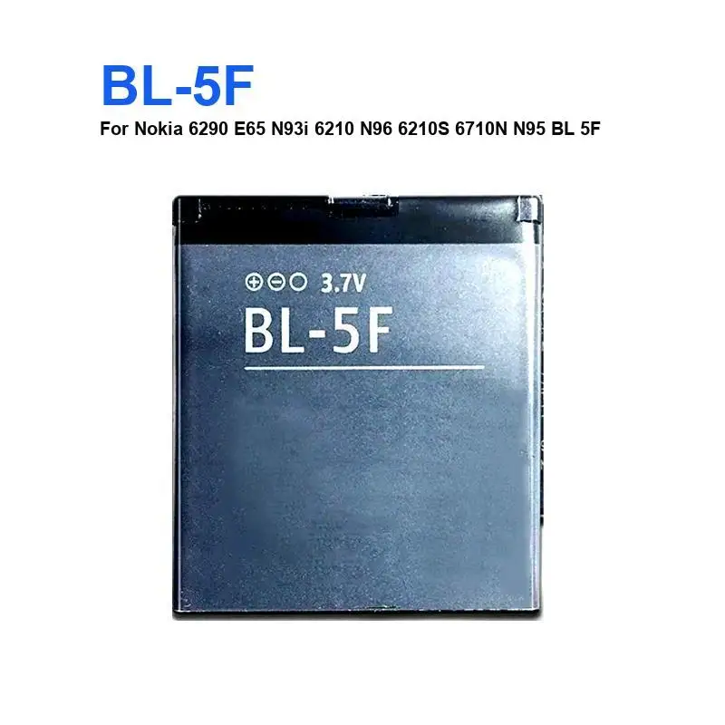 BL-5F 950mAh Battery for Nokia N72 N78 N95 N93i E65 6210 6260S 6290 N96 N98 6710N Mobile Phone Batteries Warranty + Track Code
BL-5F 950mAh Battery for Nokia N72 N78 N95 N93i E65 6210 6260S 6290 N96 N98 6710N Mobile Phone Batteries Warranty + Track Code