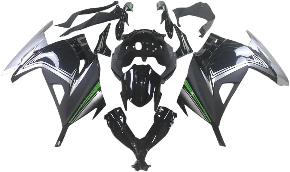 ABS Black Silver Injection Fairings Kit for Kawasaki EX300R Ninja 300 2013-2017 2014 2015 2016 Motorcycle Fairings Bodywork Body
ABS Black Silver Injection Fairings Kit for Kawasaki EX300R Ninja 300 2013-2017 2014 2015 2016 Motorcycle Fairings Bodywork Body