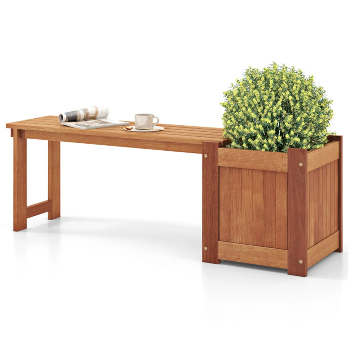 Outdoor Bench with Planter Box, Teak
Outdoor Bench with Planter Box, Teak
