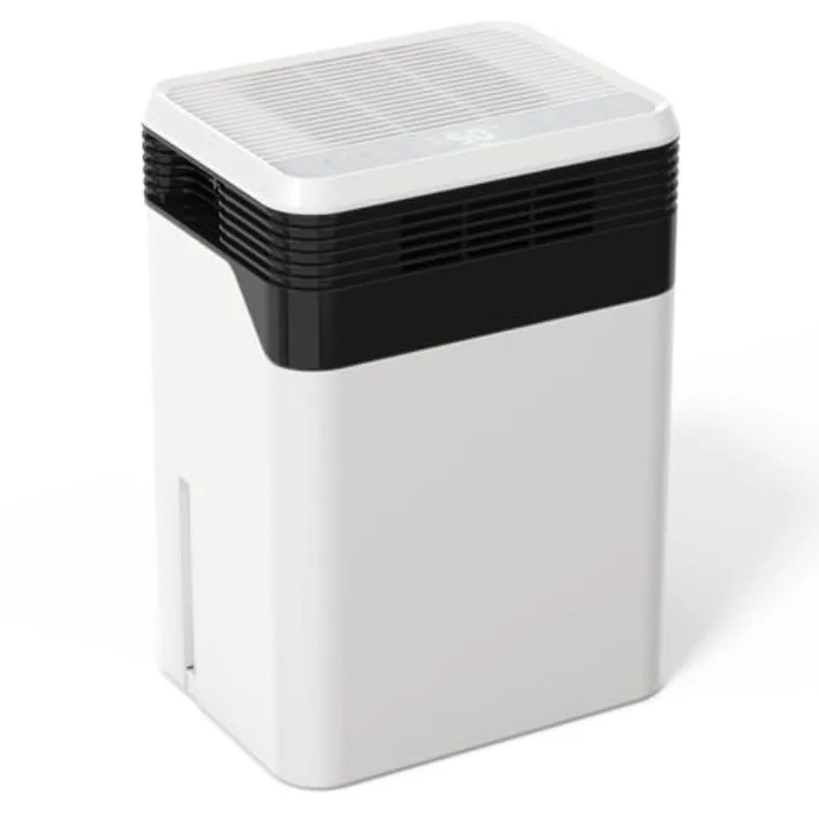 101 OZ Dehumidifier for Bedroom: ABS Plastic White Quiet 33dB Sleep Mode with Humidity Display Auto Defrost Timer
101 OZ Dehumidifier for Bedroom: ABS Plastic White Quiet 33dB Sleep Mode with Humidity Display Auto Defrost Timer