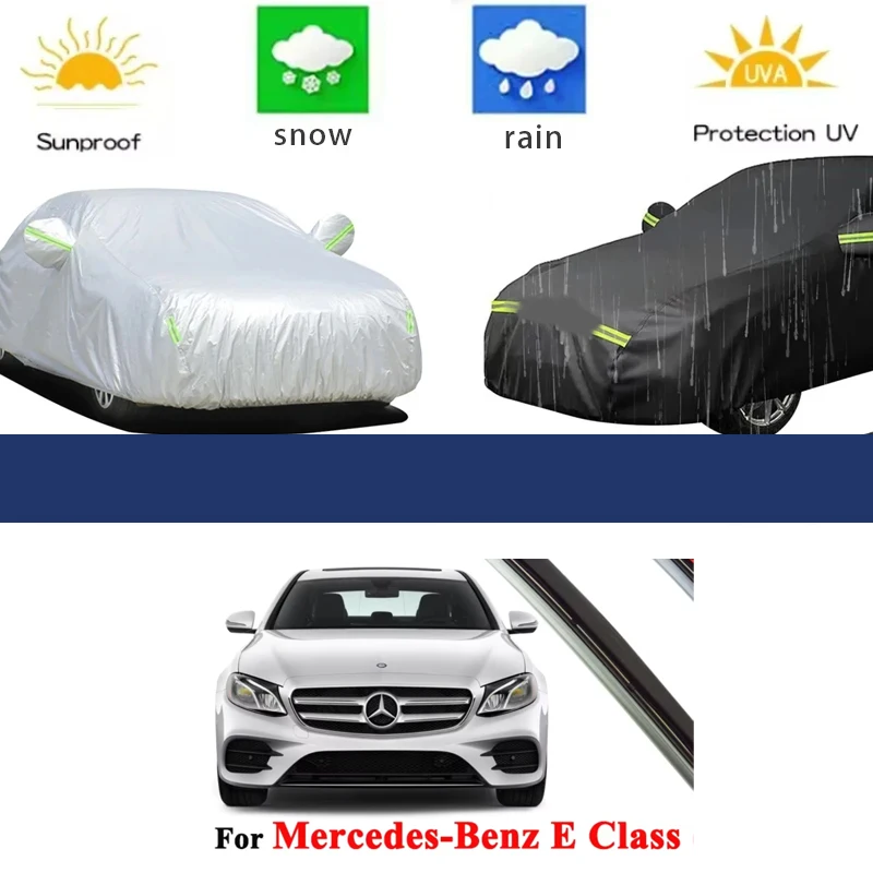 For Mercedes Benz E Class E180 E200 E220 Full Car Covers Outdoor Sun Anti UV Rain Snow Dust Protection Oxford Cloth Accessories
For Mercedes Benz E Class E180 E200 E220 Full Car Covers Outdoor Sun Anti UV Rain Snow Dust Protection Oxford Cloth Accessories