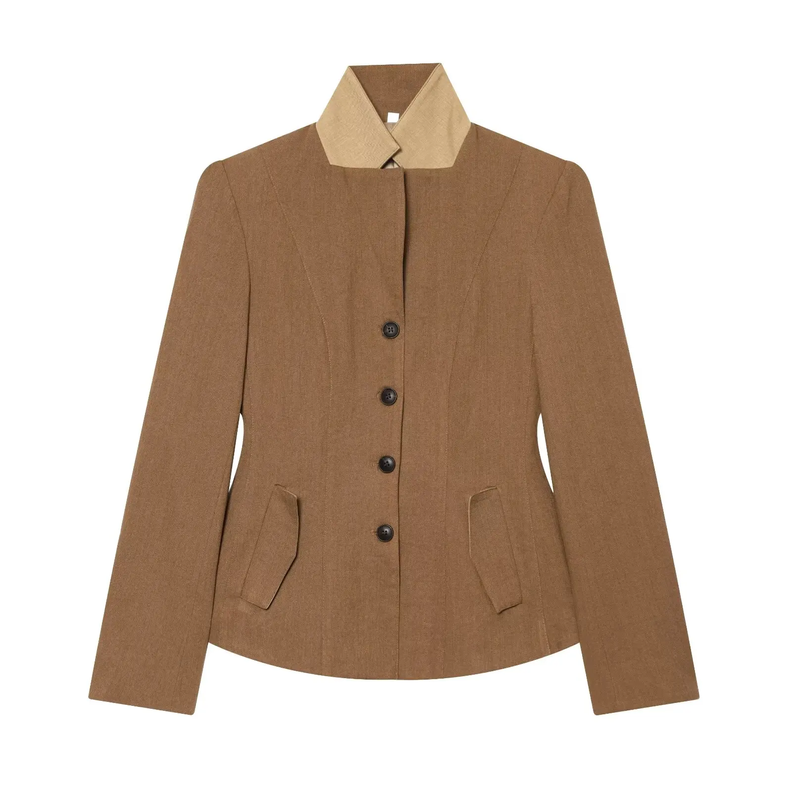 WOMAN 2026 summer new casual fashion slim fit single breasted linen blend suit jacket retro women's outerwear top chic top
WOMAN 2026 summer new casual fashion slim fit single breasted linen blend suit jacket retro women's outerwear top chic top