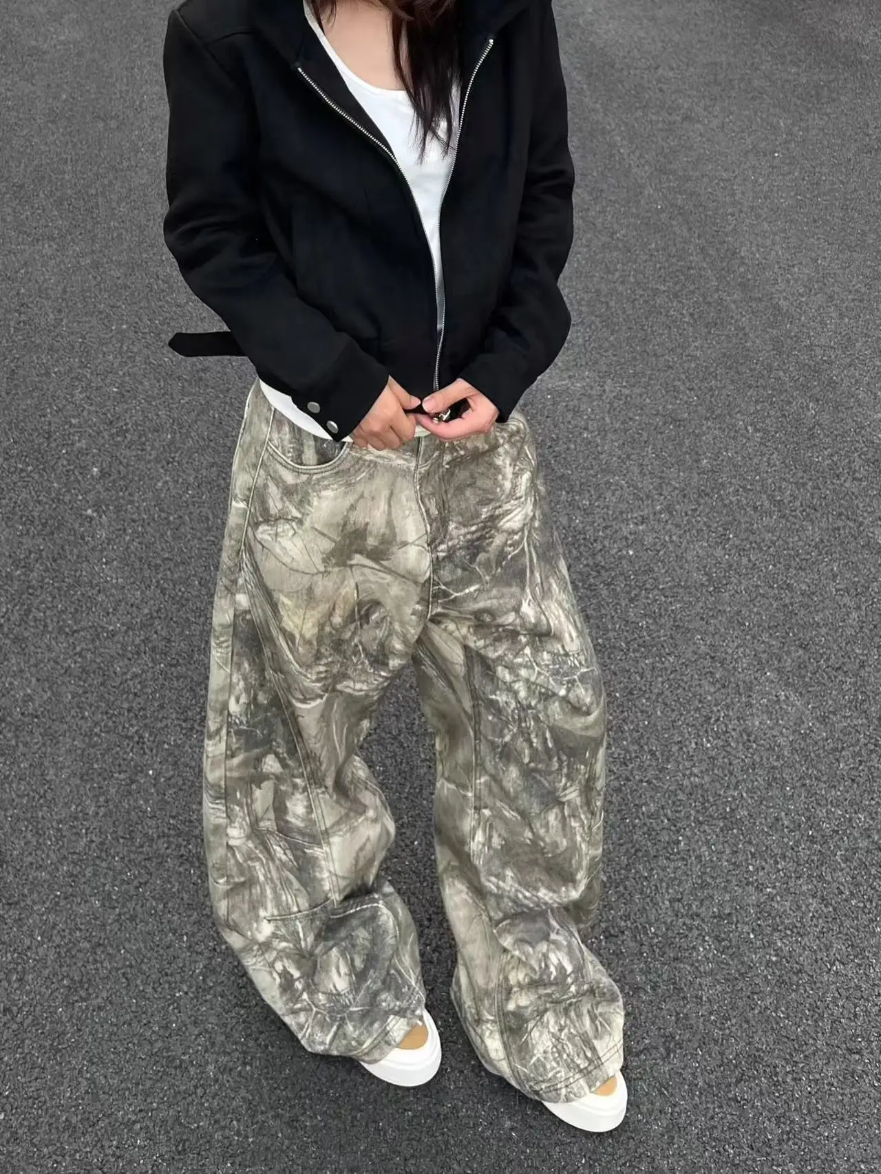 American Vintage Waed Letter Embroidery Branch Camouflage Jeans Men's Wide Leg Pants Workwear Casual Trousers
American Vintage Waed Letter Embroidery Branch Camouflage Jeans Men's Wide Leg Pants Workwear Casual Trousers