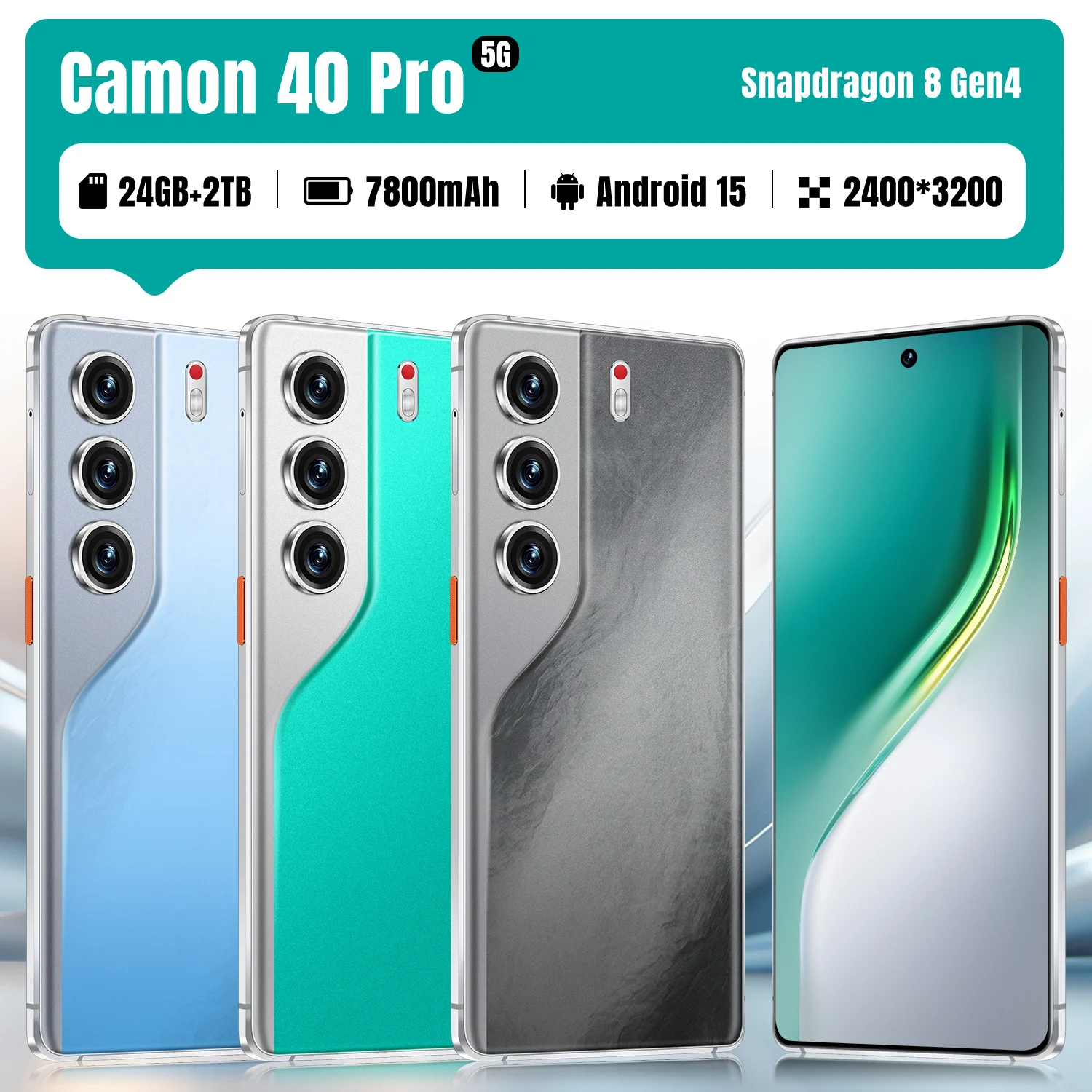 Camon 40 Pro Global Edition 2025 7.3inch HD Original Smart Dual Card 7800mAh Battery Facial Recognition Function
Camon 40 Pro Global Edition 2025 7.3inch HD Original Smart Dual Card 7800mAh Battery Facial Recognition Function