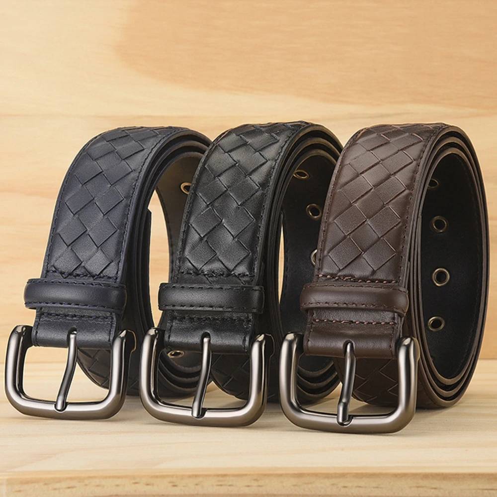 Genuine Leather Men Belt Fashion Metal Alloy Pin Buckle Belts Luxury Jeans Business Casual Waist Male Strap Brand
Genuine Leather Men Belt Fashion Metal Alloy Pin Buckle Belts Luxury Jeans Business Casual Waist Male Strap Brand