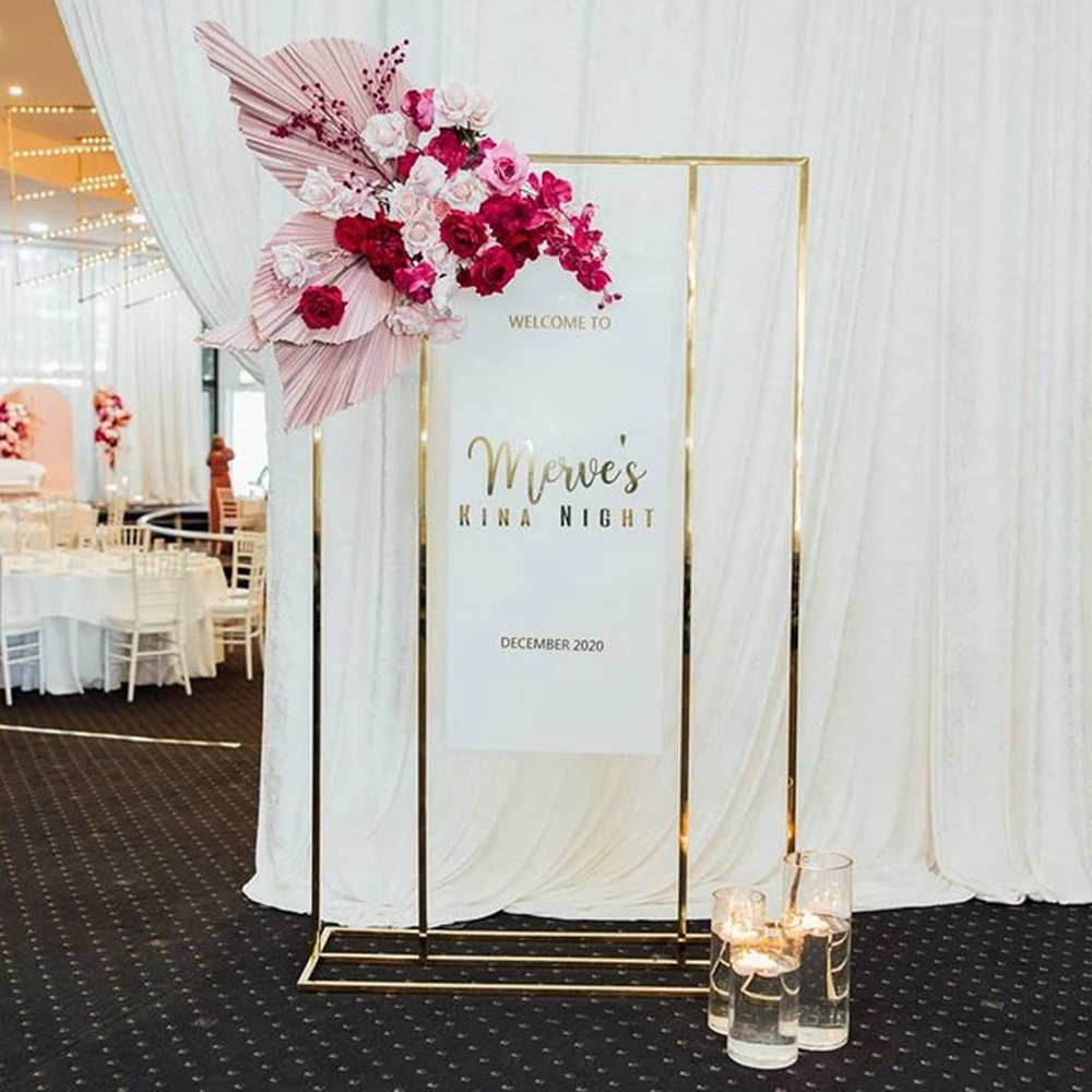 200X120cm Wedding Arch Square Backdrop Stand Background Shiny Metal Gold Plating Outdoor Artificial Flower Door Shelf Frame
200X120cm Wedding Arch Square Backdrop Stand Background Shiny Metal Gold Plating Outdoor Artificial Flower Door Shelf Frame