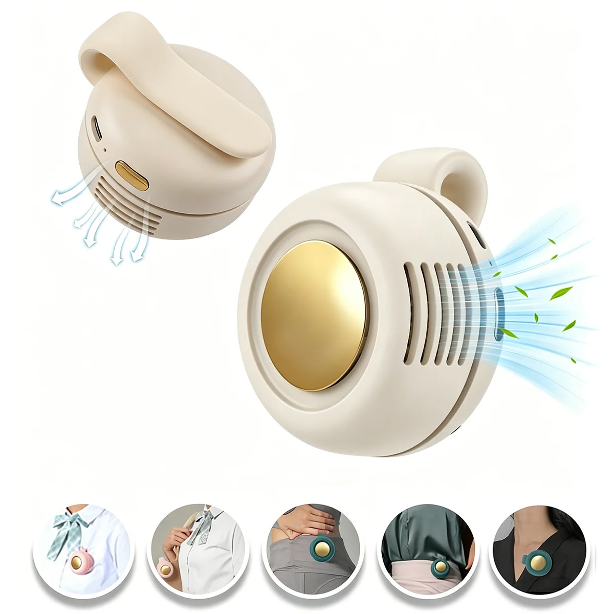 Portable Mini Bladeless Fan Clip-On Wearable Fan, Waist-Mounted Fan with Rotating Function 3-Speed Adjustable USB Rechargeable
Portable Mini Bladeless Fan Clip-On Wearable Fan, Waist-Mounted Fan with Rotating Function 3-Speed Adjustable USB Rechargeable