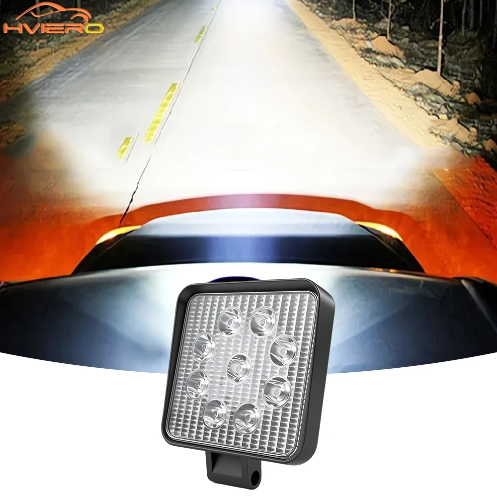 Car 9Led Work Light Spot Mini LED Lighting DC 12V 27W 6500K White Offroad Trucks Tractor Fog Lamp Headlights Waterproof
Car 9Led Work Light Spot Mini LED Lighting DC 12V 27W 6500K White Offroad Trucks Tractor Fog Lamp Headlights Waterproof