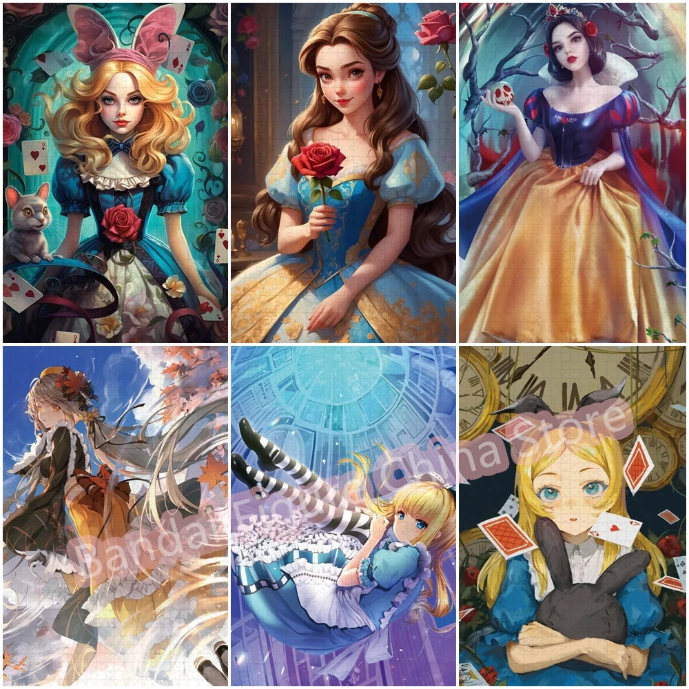 Cartoon Beauty Girls Collection Print Puzzles 108/200/300/500/1000 Pieces Disney Princess Alice Snow White Jigsaw Puzzles Toys
Cartoon Beauty Girls Collection Print Puzzles 108/200/300/500/1000 Pieces Disney Princess Alice Snow White Jigsaw Puzzles Toys
