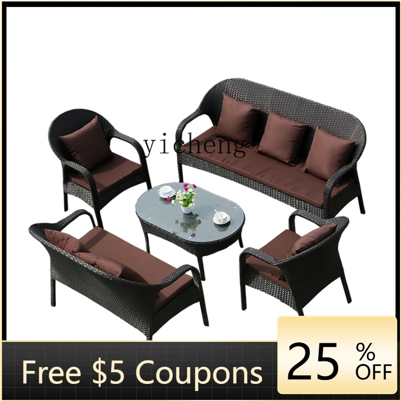 LYY outdoor rattan sofa three-person balcony leisure living room rattan table and chairs open-air garden coffee table courtyard
LYY outdoor rattan sofa three-person balcony leisure living room rattan table and chairs open-air garden coffee table courtyard