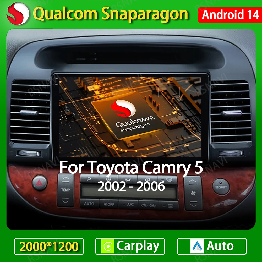 Android 14 Car Radio For Toyota Camry 5 2002 2003 2004 2005 2006 Multimedia Video Player GPS Navigation Carplay Auto 4G WIFI DSP
Android 14 Car Radio For Toyota Camry 5 2002 2003 2004 2005 2006 Multimedia Video Player GPS Navigation Carplay Auto 4G WIFI DSP