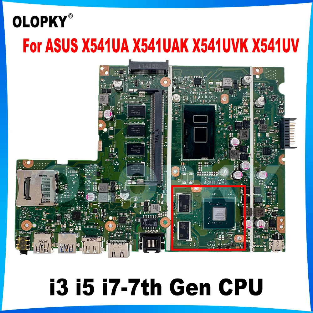 X541UA Mainboard for ASUS X541UAK X541UVK X541UV Laptop Mainboard with i3 i5 i7-6th/7th Gen CPU 4GB/8GB RAM DDR4 Fully tested
X541UA Mainboard for ASUS X541UAK X541UVK X541UV Laptop Mainboard with i3 i5 i7-6th/7th Gen CPU 4GB/8GB RAM DDR4 Fully tested