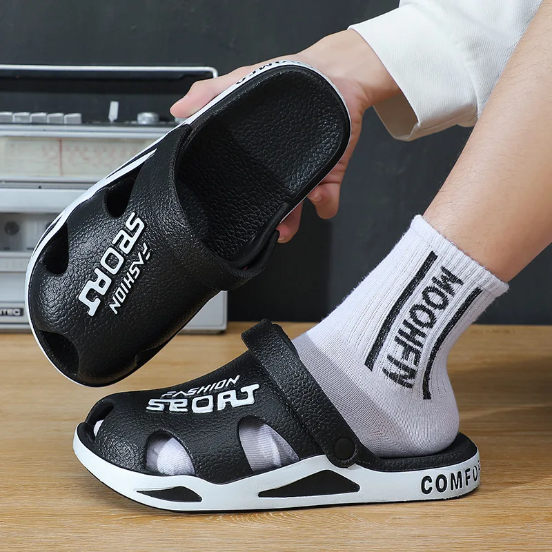 Men Sport Style Slippers Summer Outdoor Beach Sandals Plus Size Hollow Out Clogs Casual Slip On Footwear Breathable Mules
Men Sport Style Slippers Summer Outdoor Beach Sandals Plus Size Hollow Out Clogs Casual Slip On Footwear Breathable Mules